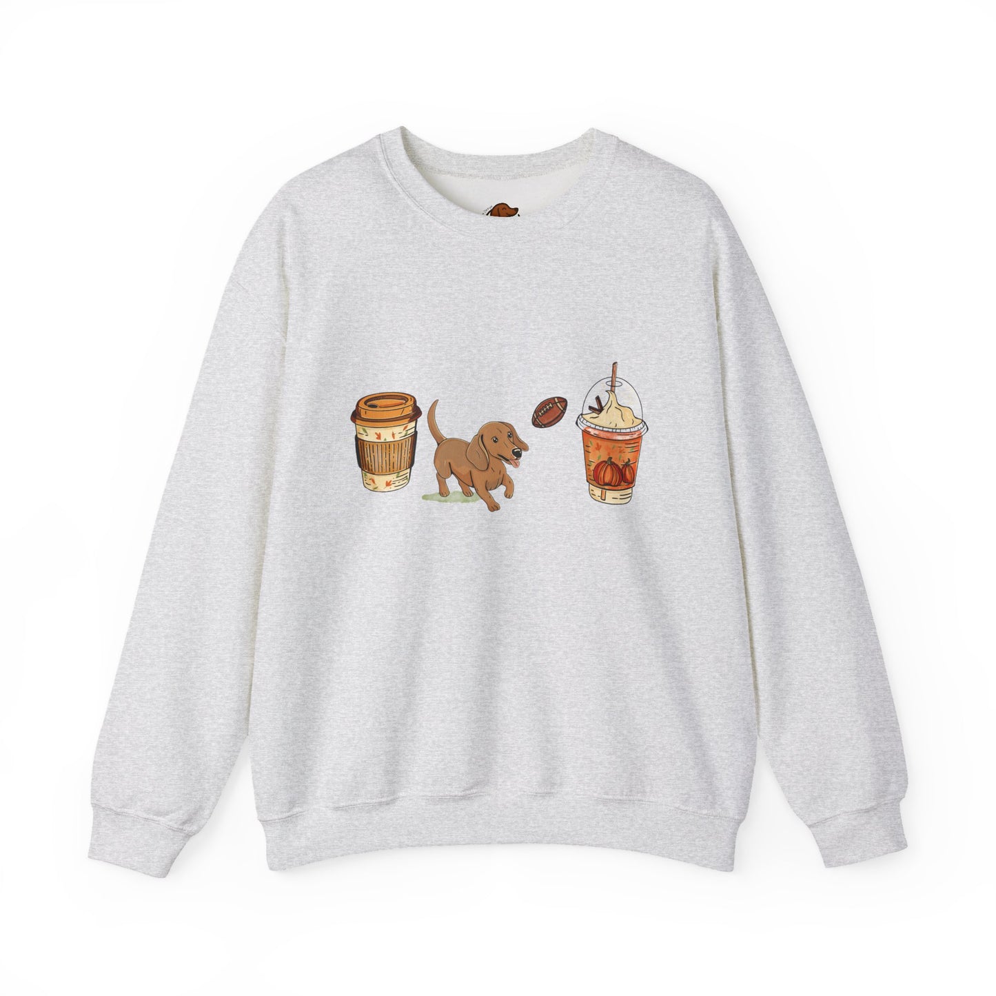 Dachshund Fall Cups Unisex Heavy Blend™ Crewneck Sweatshirt