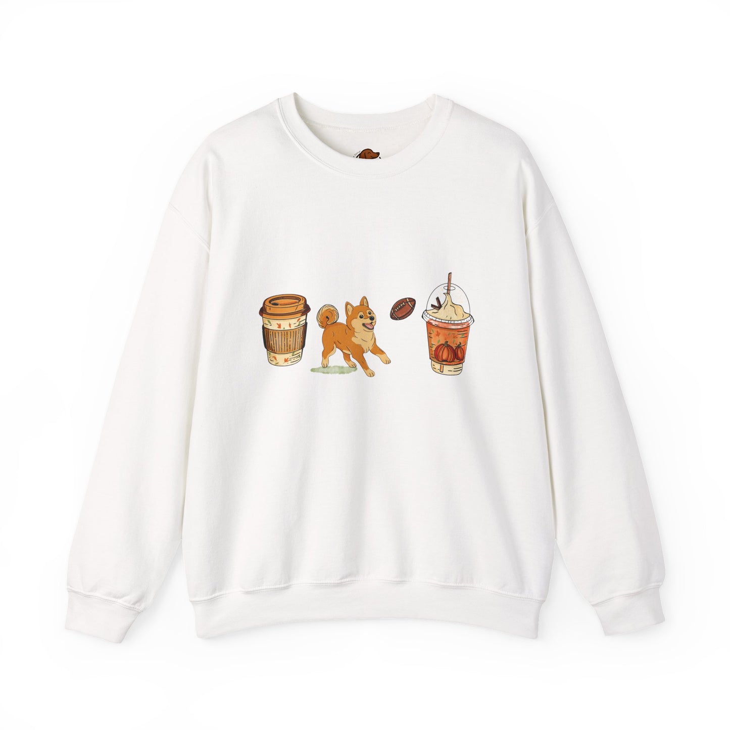 Shiba Inu Fall Cups Unisex Heavy Blend™ Crewneck Sweatshirt