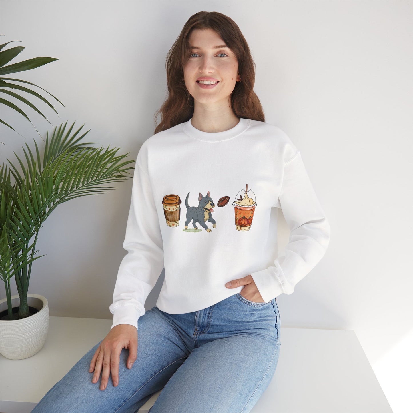 Blue Nose Fall Cups Unisex Heavy Blend™ Crewneck Sweatshirt