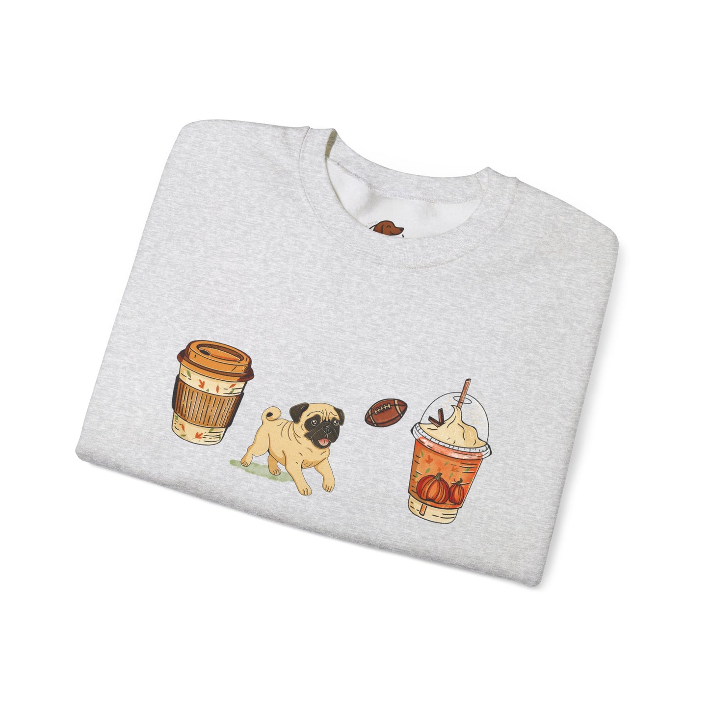 Pug Fall Cups Unisex Heavy Blend™ Crewneck Sweatshirt