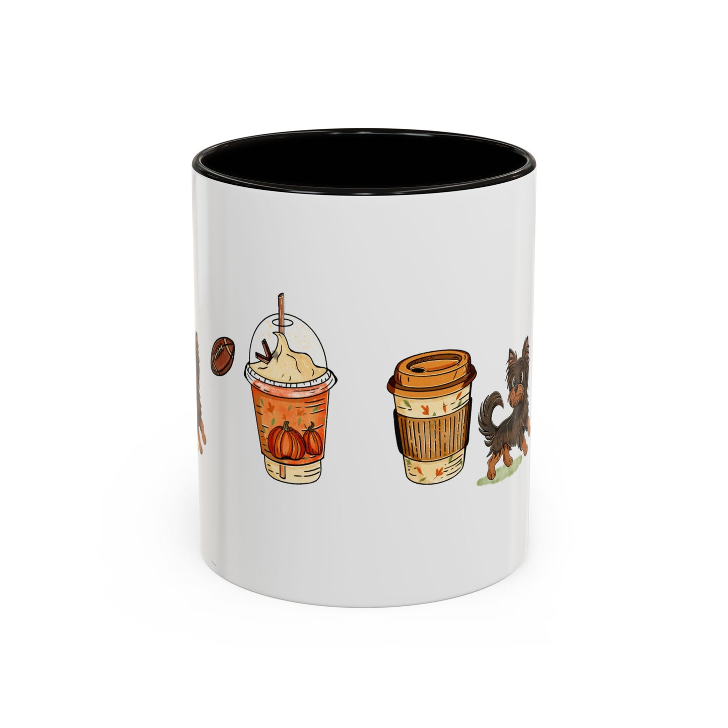 Yorkie Fall design, color Mugs 11oz
