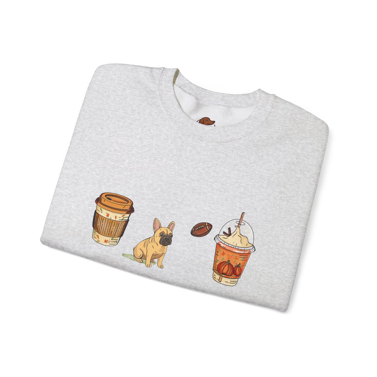 Frenchie Fall Cups Unisex Heavy Blend™ Crewneck Sweatshirt