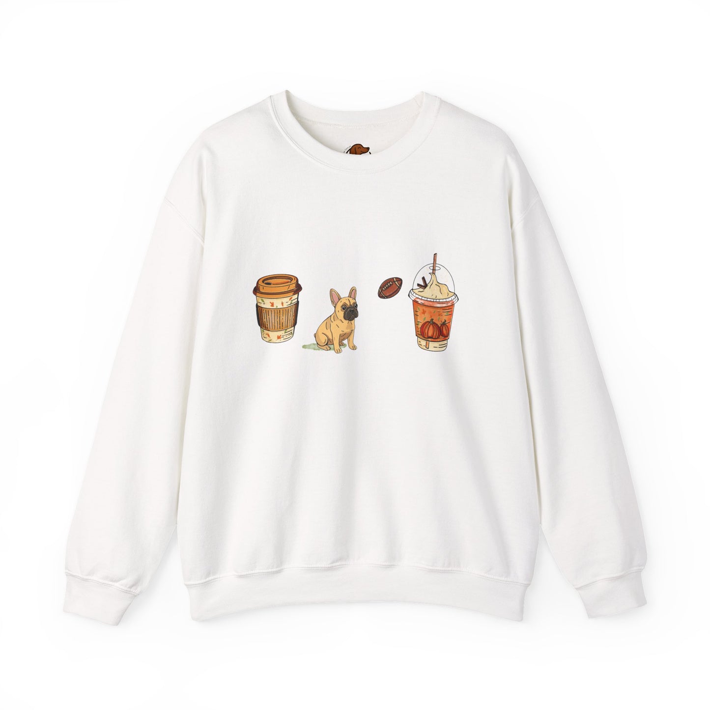 Frenchie Fall Cups Unisex Heavy Blend™ Crewneck Sweatshirt