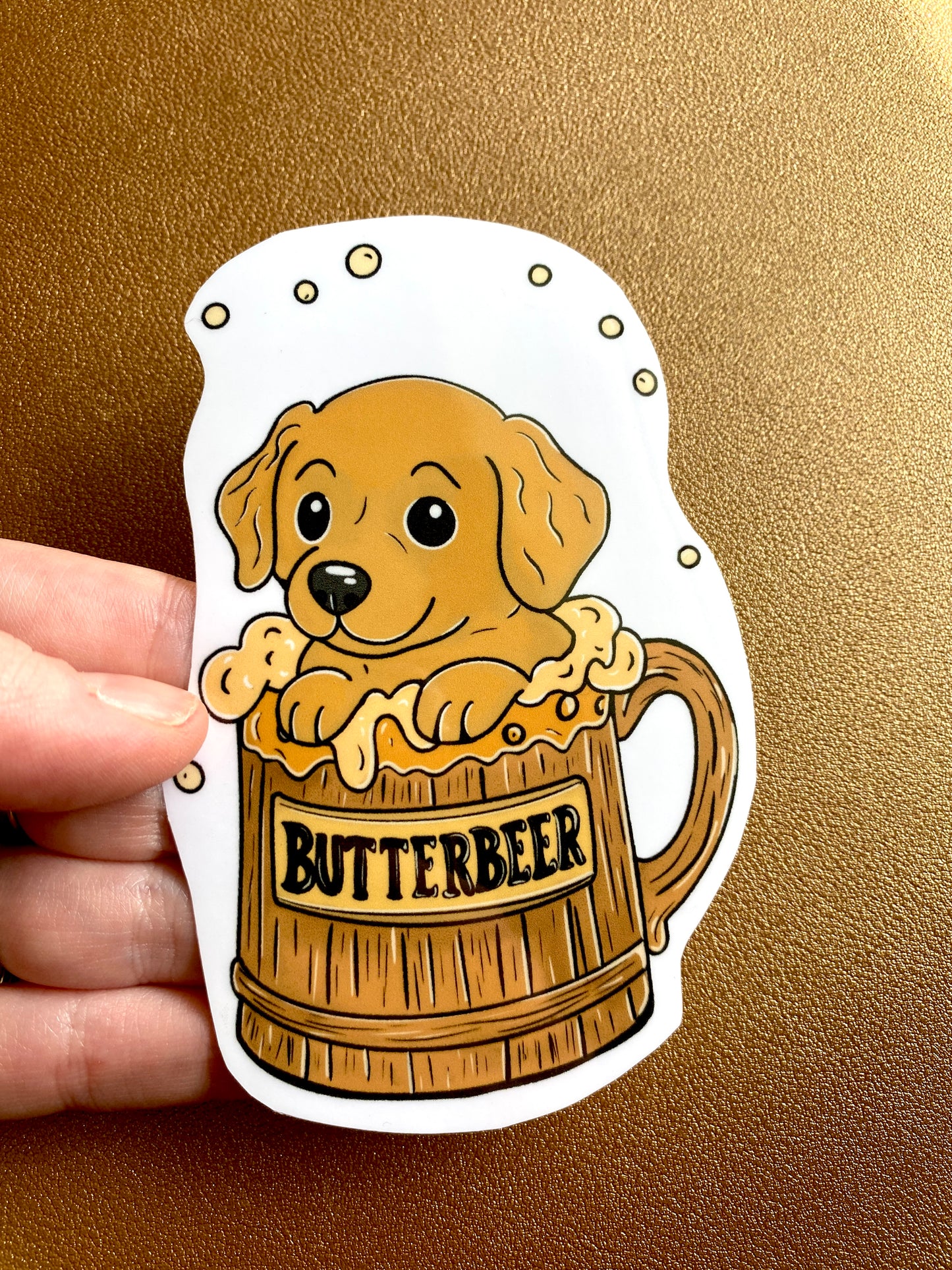 Sticker -Muggle Pup of butterbeer (Golden)