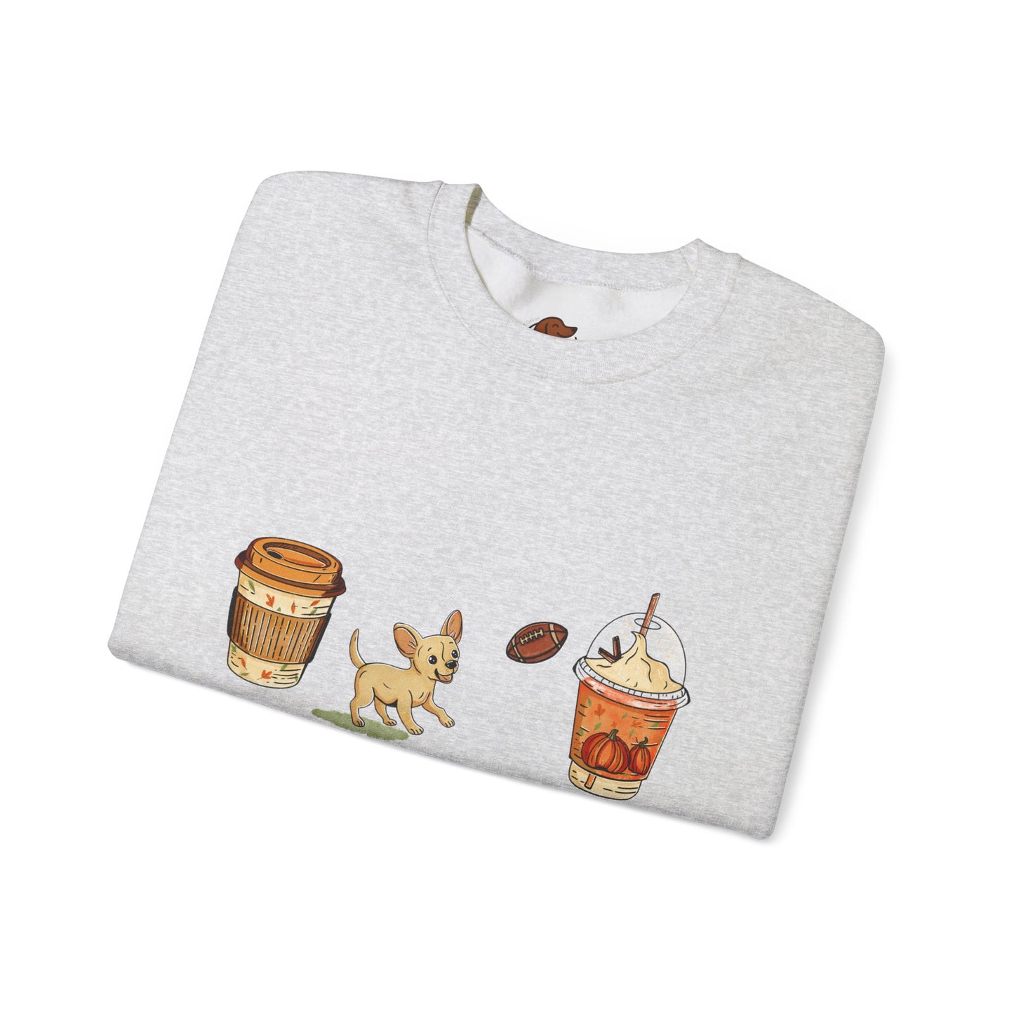 Chihuahua Fall Cups Unisex Heavy Blend™ Crewneck Sweatshirt