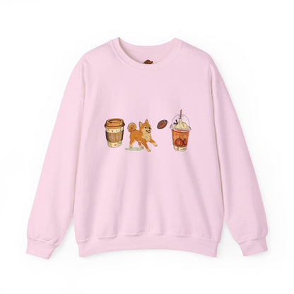 Shiba Inu   Fall Cups Unisex Heavy Blend™ Crewneck Sweatshirt