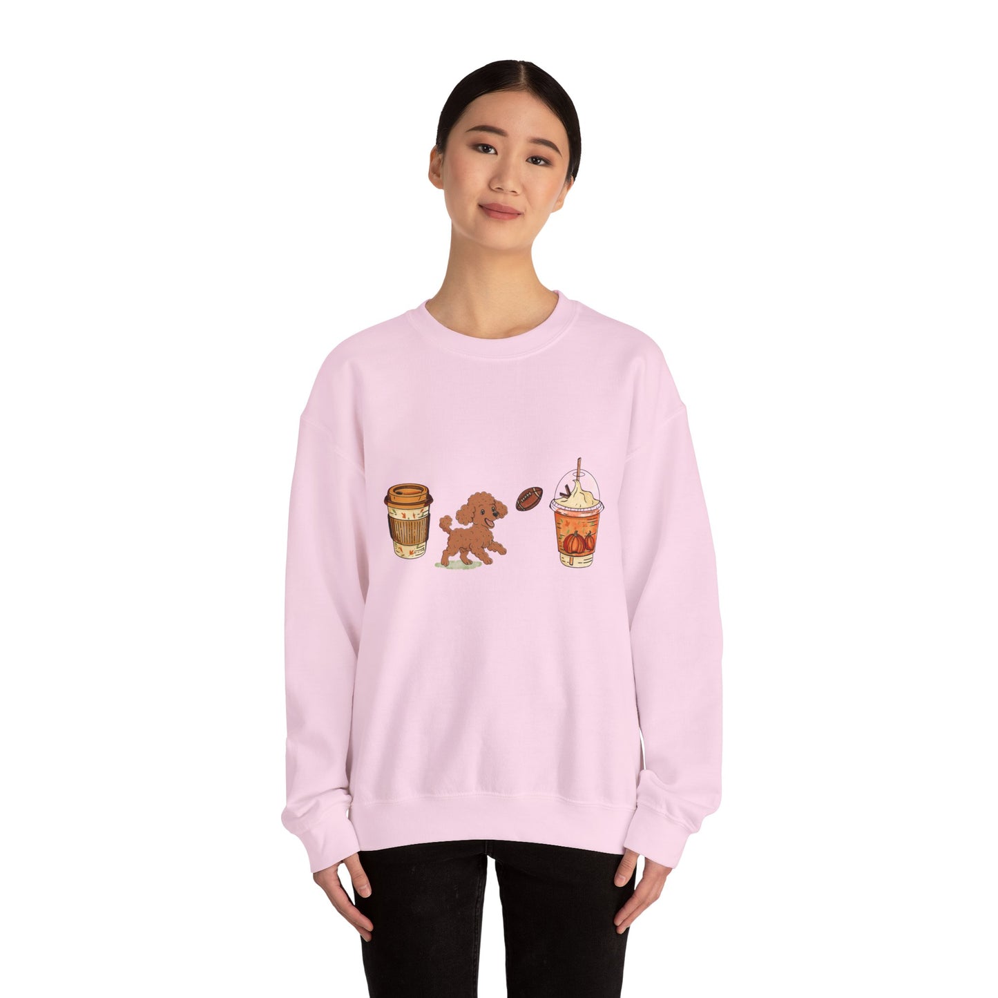Mini Poodle Fall Cups Unisex Heavy Blend™ Crewneck Sweatshirt