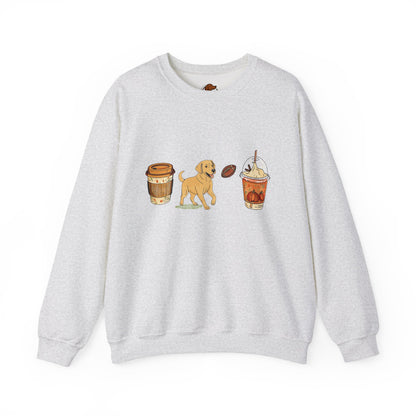 Yellow Lab Fall Cups Unisex Heavy Blend™ Crewneck Sweatshirt