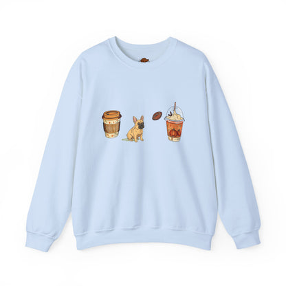 Frenchie Fall Cups Unisex Heavy Blend™ Crewneck Sweatshirt