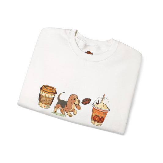 Basset hound  Fall Cups Unisex Heavy Blend™ Crewneck Sweatshirt