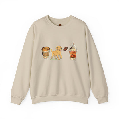 Yellow Lab Fall Cups Unisex Heavy Blend™ Crewneck Sweatshirt