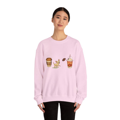 Chihuahua Fall Cups Unisex Heavy Blend™ Crewneck Sweatshirt