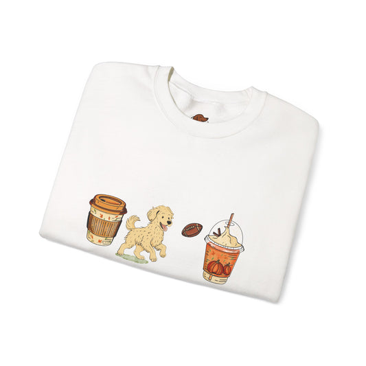 Doodle Fall Cups Unisex Heavy Blend™ Crewneck Sweatshirt