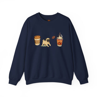 Pug  Fall Cups Unisex Heavy Blend™ Crewneck Sweatshirt