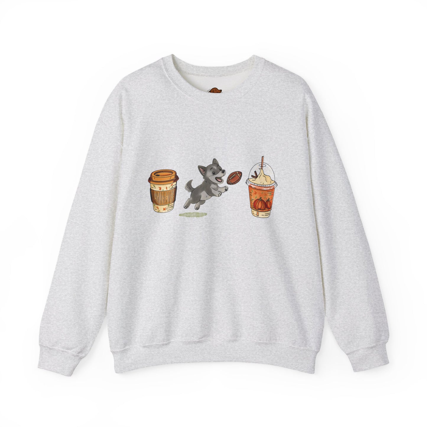 Husky Grey  Fall Cups Unisex Heavy Blend™ Crewneck Sweatshirt