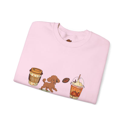 Mini Poodle Fall Cups Unisex Heavy Blend™ Crewneck Sweatshirt