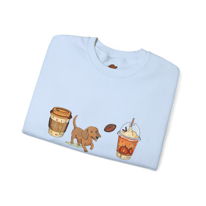 Dachshund Fall Cups Unisex Heavy Blend™ Crewneck Sweatshirt