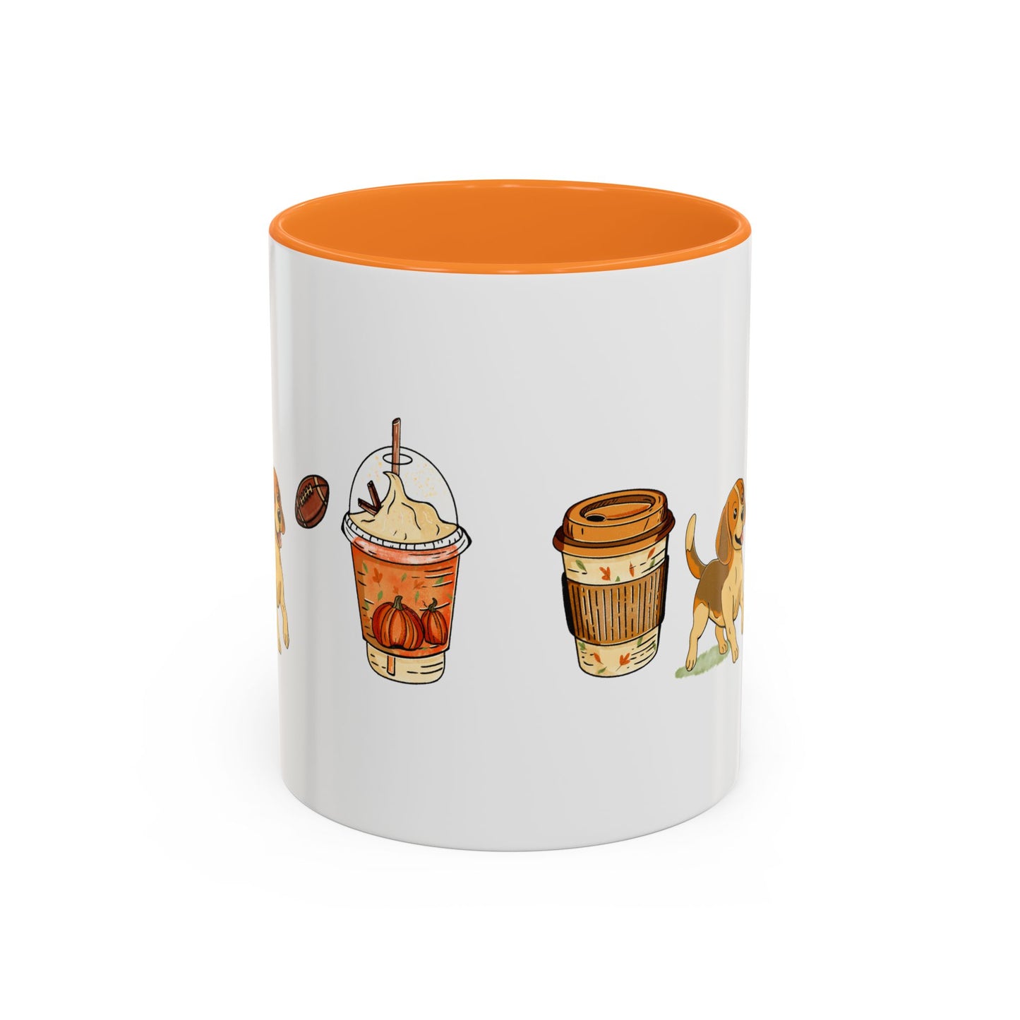 Beagle fall design, color Mugs 11oz
