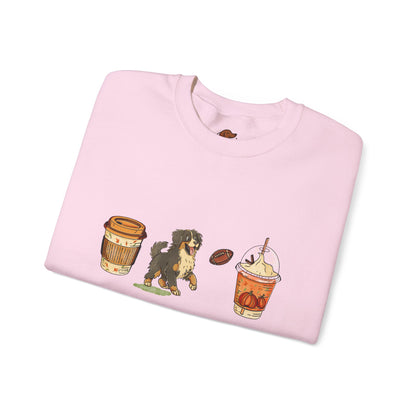 Bernese Mountain dog Fall Cups Unisex Heavy Blend™ Crewneck Sweatshirt