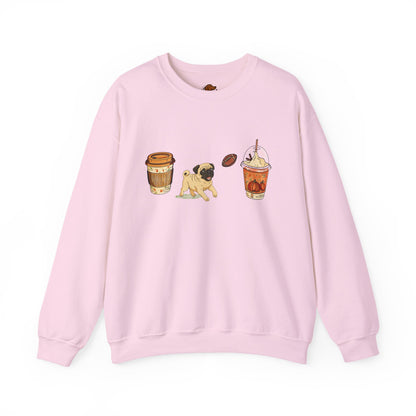 Pug  Fall Cups Unisex Heavy Blend™ Crewneck Sweatshirt