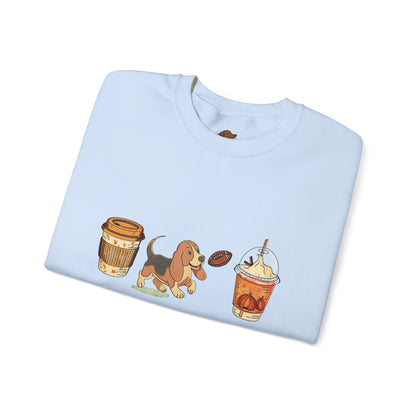 Basset hound  Fall Cups Unisex Heavy Blend™ Crewneck Sweatshirt