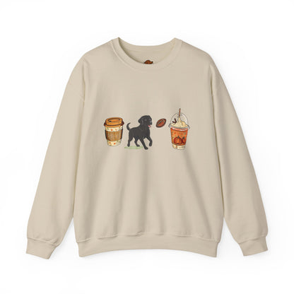 Black lab Fall Cups Unisex Heavy Blend™ Crewneck Sweatshirt