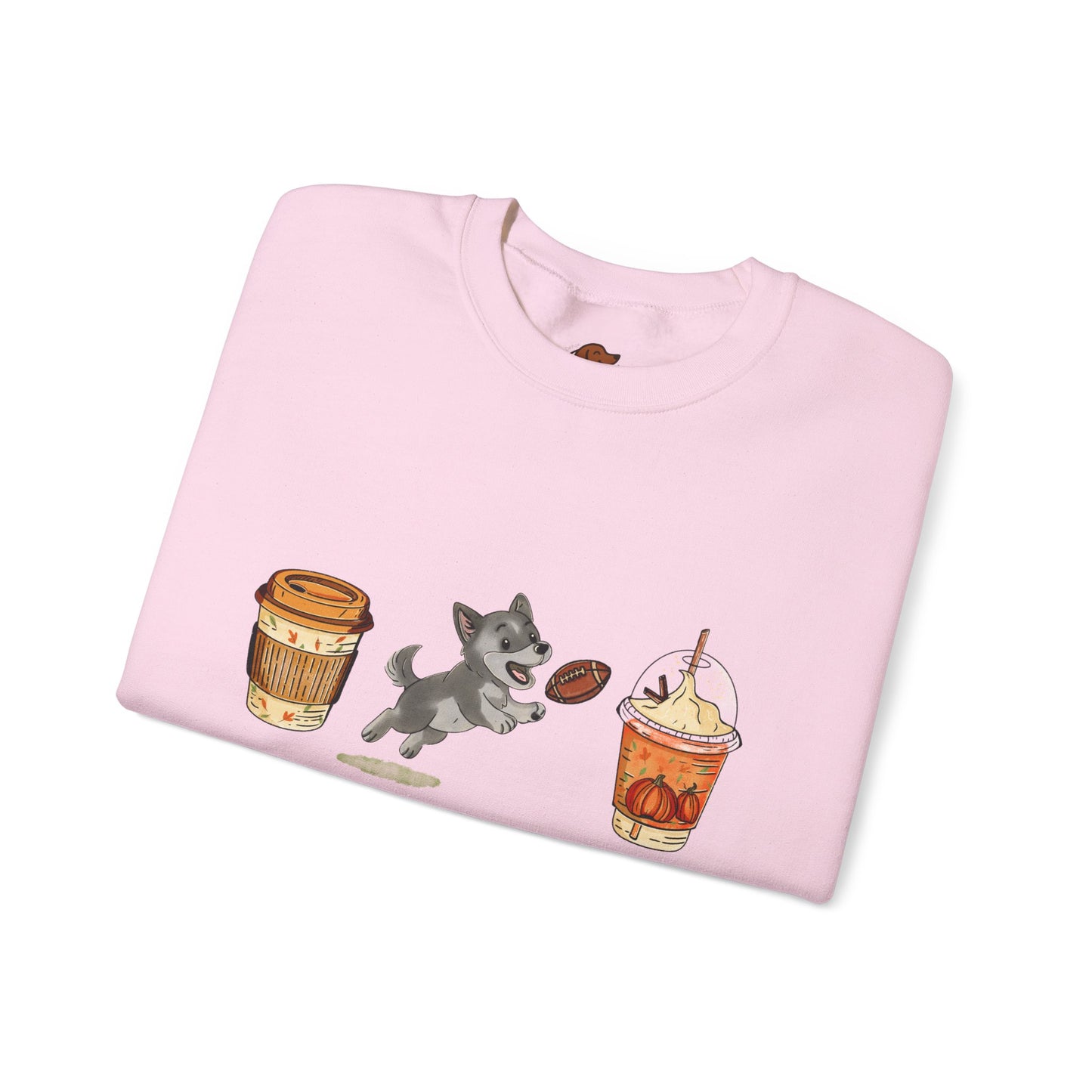 Husky Grey  Fall Cups Unisex Heavy Blend™ Crewneck Sweatshirt