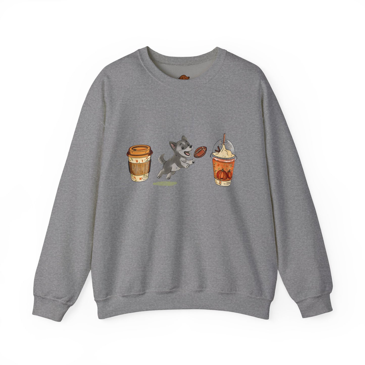 Husky Grey  Fall Cups Unisex Heavy Blend™ Crewneck Sweatshirt