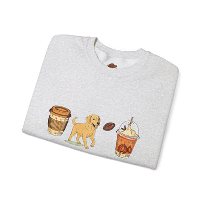 Yellow Lab Fall Cups Unisex Heavy Blend™ Crewneck Sweatshirt