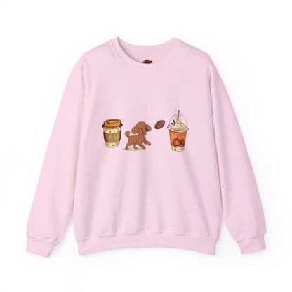 Mini Poodle Fall Cups Unisex Heavy Blend™ Crewneck Sweatshirt