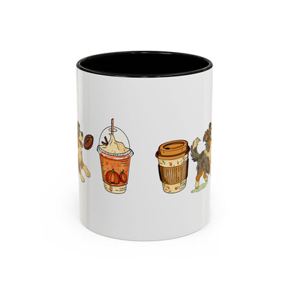 Australian Shepherd Fall design, color Mugs 11oz