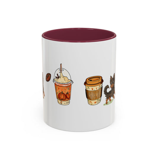 Yorkie Fall design, color Mugs 11oz