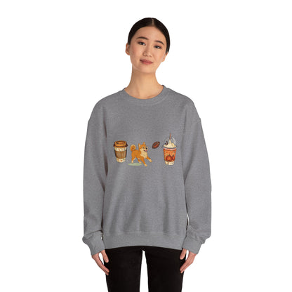 Shiba Inu   Fall Cups Unisex Heavy Blend™ Crewneck Sweatshirt