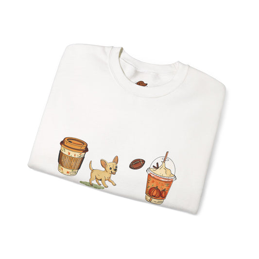 Chihuahua Fall Cups Unisex Heavy Blend™ Crewneck Sweatshirt