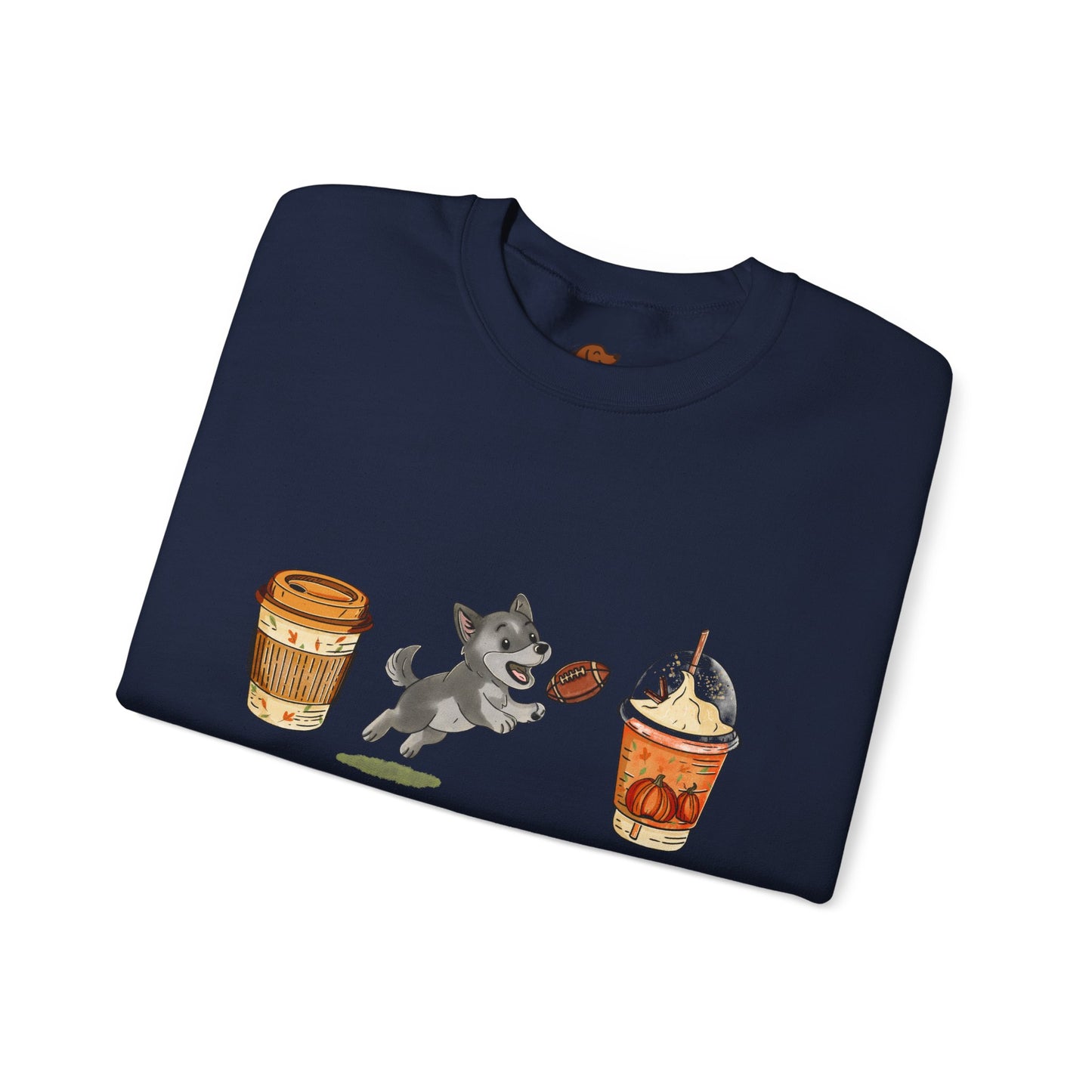 Husky Grey  Fall Cups Unisex Heavy Blend™ Crewneck Sweatshirt