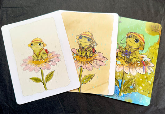 Whimsical Frog Print Collection|Cute Frog Illustration | Cottagecore Frog Art Set