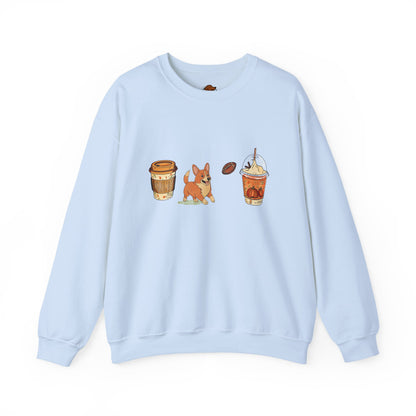 Corgi Fall Cups Unisex Heavy Blend™ Crewneck Sweatshirt