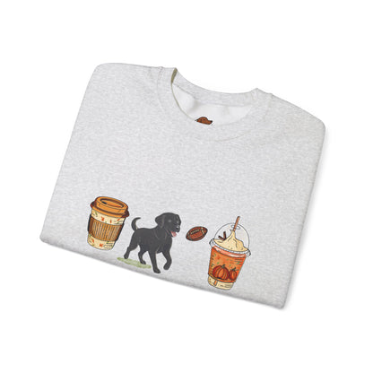 Black lab Fall Cups Unisex Heavy Blend™ Crewneck Sweatshirt