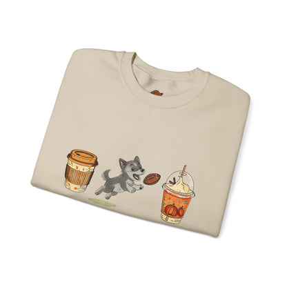 Husky Grey  Fall Cups Unisex Heavy Blend™ Crewneck Sweatshirt