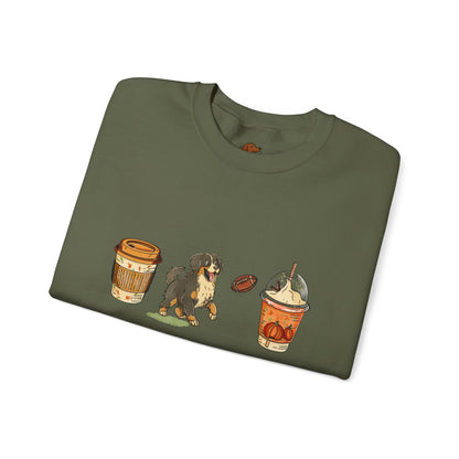 Bernese Mountain dog Fall Cups Unisex Heavy Blend™ Crewneck Sweatshirt