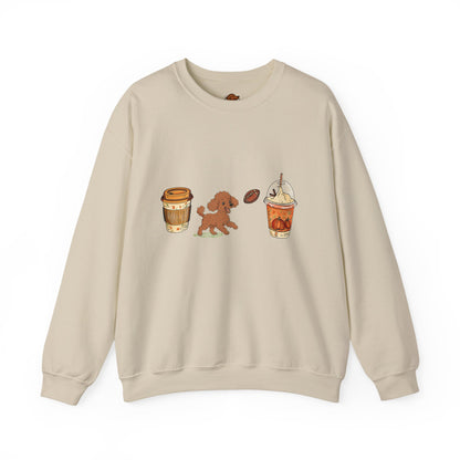 Mini Poodle Fall Cups Unisex Heavy Blend™ Crewneck Sweatshirt