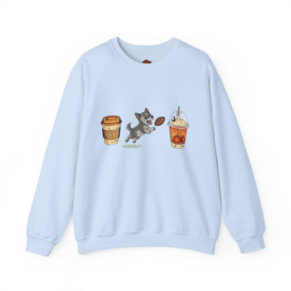 Husky Grey  Fall Cups Unisex Heavy Blend™ Crewneck Sweatshirt