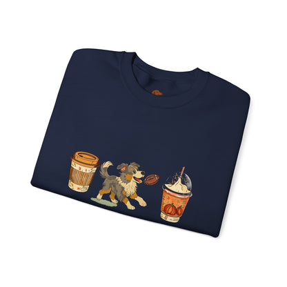 Australian Shepherd Fall Cups Unisex Heavy Blend™ Crewneck Sweatshirt