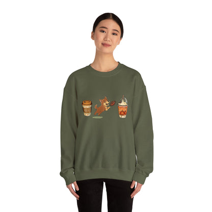 Husky brown  Fall Cups Unisex Heavy Blend™ Crewneck Sweatshirt