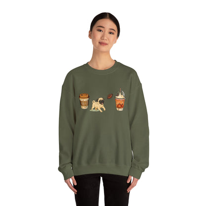 Pug  Fall Cups Unisex Heavy Blend™ Crewneck Sweatshirt