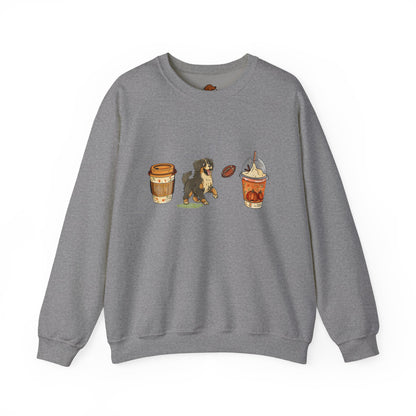 Bernese Mountain dog Fall Cups Unisex Heavy Blend™ Crewneck Sweatshirt