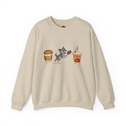 Husky Grey  Fall Cups Unisex Heavy Blend™ Crewneck Sweatshirt