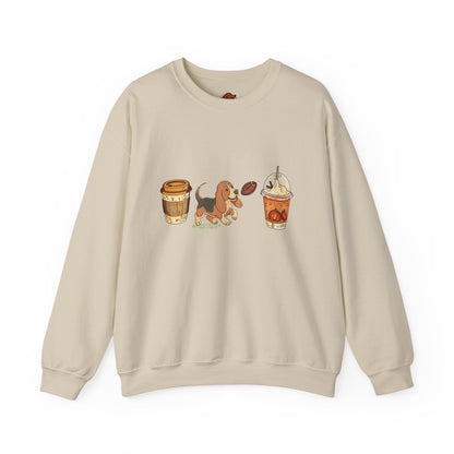 Basset hound  Fall Cups Unisex Heavy Blend™ Crewneck Sweatshirt