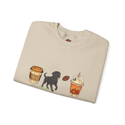 Black lab Fall Cups Unisex Heavy Blend™ Crewneck Sweatshirt