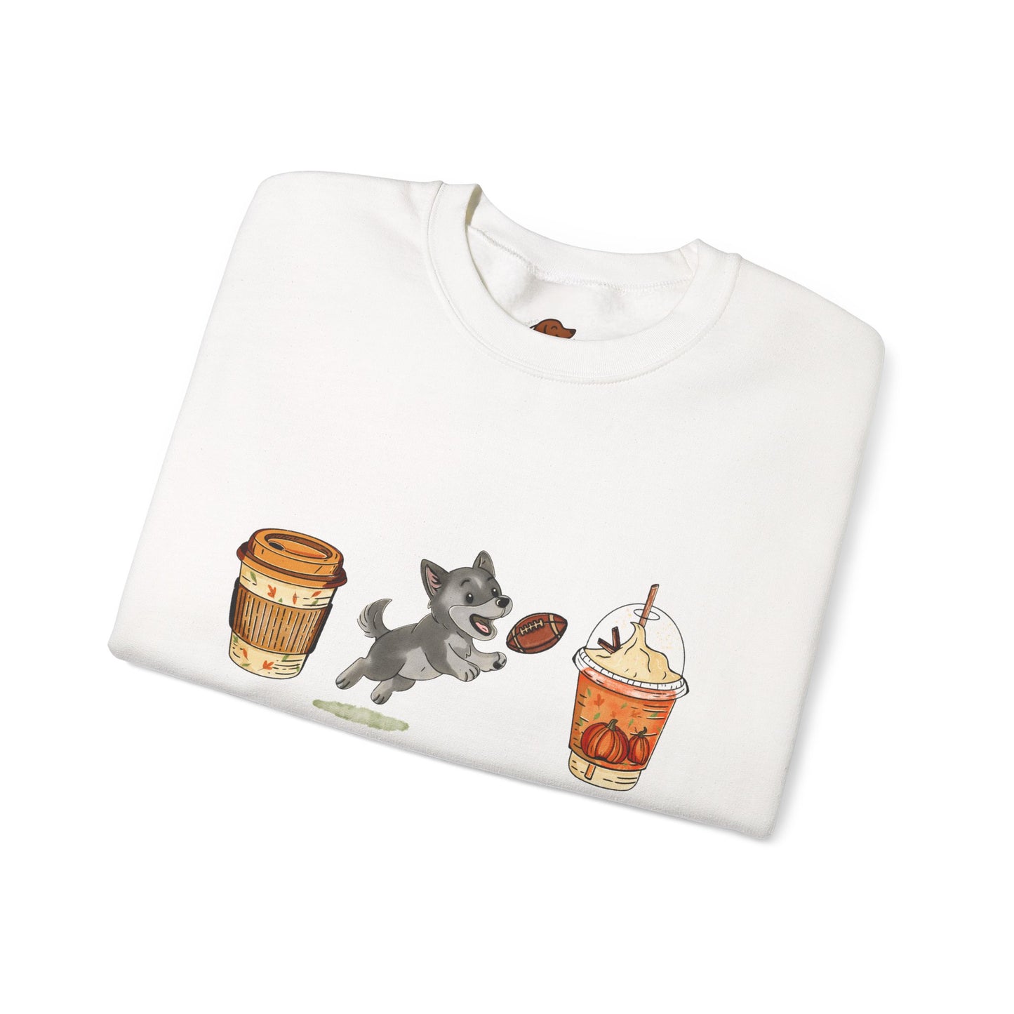 Husky Grey  Fall Cups Unisex Heavy Blend™ Crewneck Sweatshirt